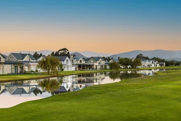 Houses on lakeside in a beautiful golf estate in Robertson South Africa