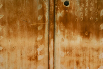 金属テクスチャー 茶色く腐食した鉄のドア
