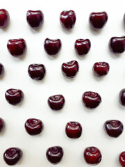 Cherry on a white background without a stalk