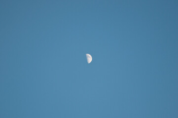 moon, sky, blue, space, day, nature, night, clouds, white, light, cloud, planet, full, evening, astronomy, lunar, air, heaven, beautiful, half moon