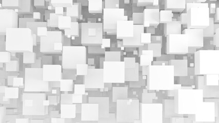 Abstract white 3d cubes pattern 