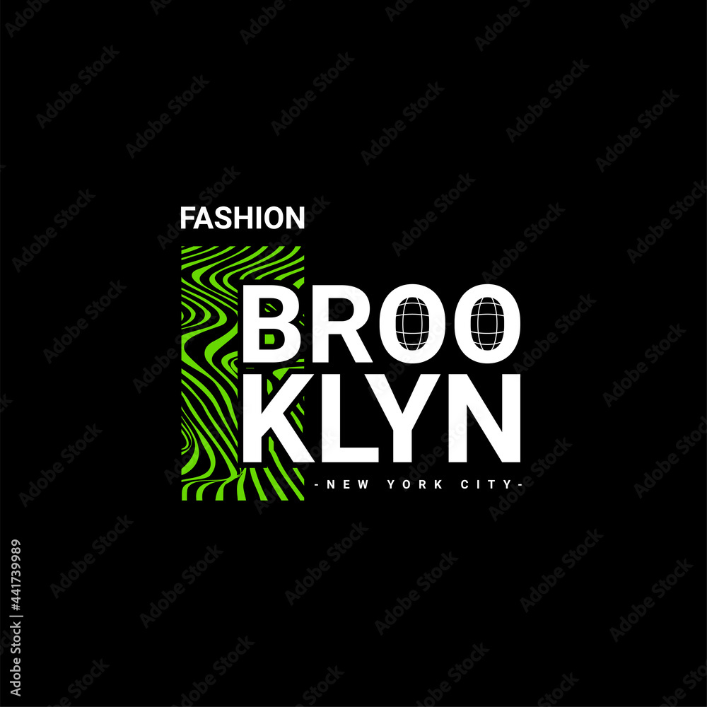 Poster Brooklyn writing design, suitable for screen printing t-shirts, clothes, jackets and others