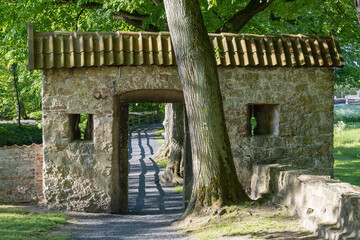 Teilansicht von Burg Vischering in Lüdinghausen, Nordrhein-Westfalen