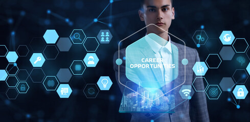 CAREER OPPORTUNITIES. Business, Technology, Internet and network concept