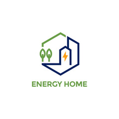 Energy Home Logo Vector