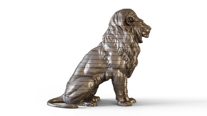 Fototapeta na wymiar Sliced Lion Sculpture
