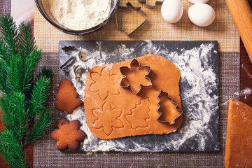 The process of making Christmas Ginger cookies