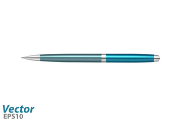 Automatic ballpoint pen in vector.Business class ballpoint pen in vector.
