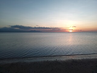 sunset over the sea