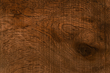 Fototapeta premium Ciemno brązowe drewniane tło, tekstura desek z pęknięciami.