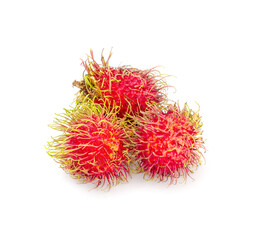 rambutan sweet delicious fruit isolated on white background