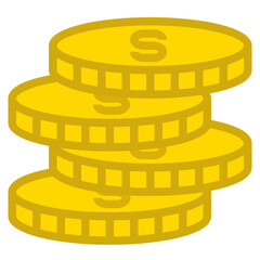 coins flat icon