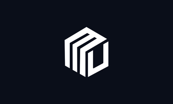 MU and UM M or U Initial Letter Vector Logo Design For Brand