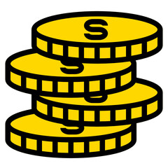 coins line icon
