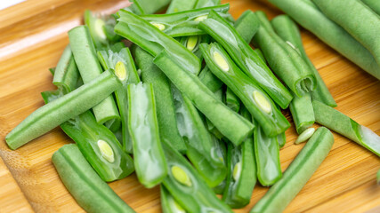 Fresh raw green beans