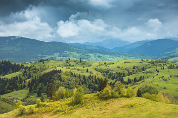 Carpathian spring landscape
