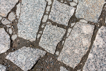 Granite slabs on the ground