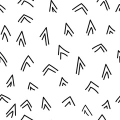 Chevrons pattern. Curves wallpaper. Angle brackets backdrop. Mosaic ornament. Hand drawn doodle elements. Digital paper, textile print, web design, page fill, abstract. Seamless image. Vector art.