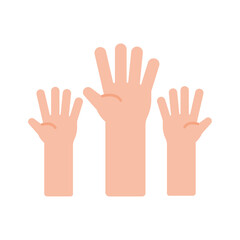 Election ballot vector. The hand holding the voting card of most people in making a choice.