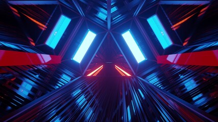 Futuristic dark tunnel in 4K UHD as 3d illustration