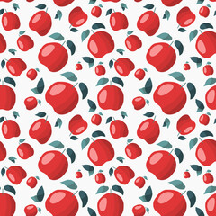 Apple fruit seamless pattern, abstract repeated background. For paper, cover, fabric, gift wrap, wall art, interior décor. Simple surface pattern design. Vector