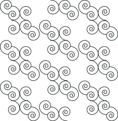 Desenhos geométricos com espiral. Vetor. Papel de parede.