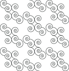Desenhos geométricos com espiral. Vetor. Papel de parede.