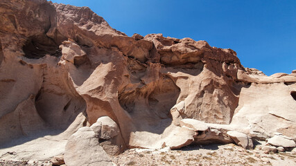 Paisagens do Deserto de Atacama. Rochas avermelhadas.