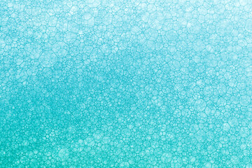 Macro close up of soap bubbles look like scientific image of cell and cell membrane