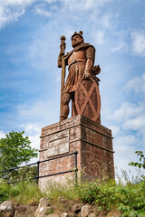 Statue of William Wallace, Bemersyde in the Scottish Borders, UK