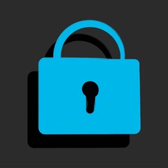 Padlock brush strokes. Vector illustration.