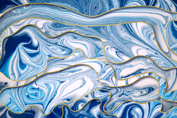 Agate ripple pattern imitation. Blue abstract illustration.