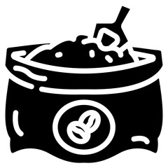 coffee bag solid icon