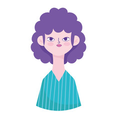 woman curly hair