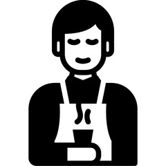 barista solid line icon