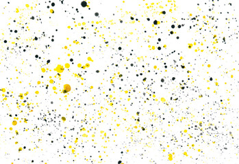 Abstract colorful background with color splashes on white board. Water drops on background. Abstract art wallpaper. Hand drawn watercolor illustration. Colorful blots. Rain imitation