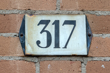 Close Up House Number 317 At Amsterdam The Netherlands 24-6-2021