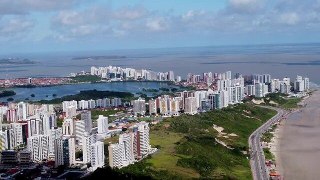 Cityscape of lagoon scene in Sao Luis city, Maranhao, Brazil.Cityscape of lagoon scene in Sao Luis city, Maranhao, Brazil.Cityscape of lagoon scene in Sao Luis city, Maranhao, Brazil.