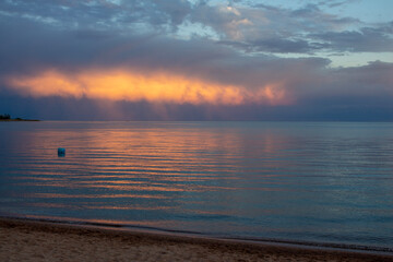 sunset over the sea