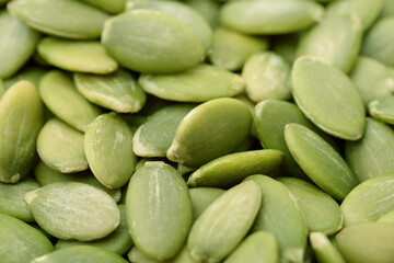 Fresh shelled pumpkin seeds
