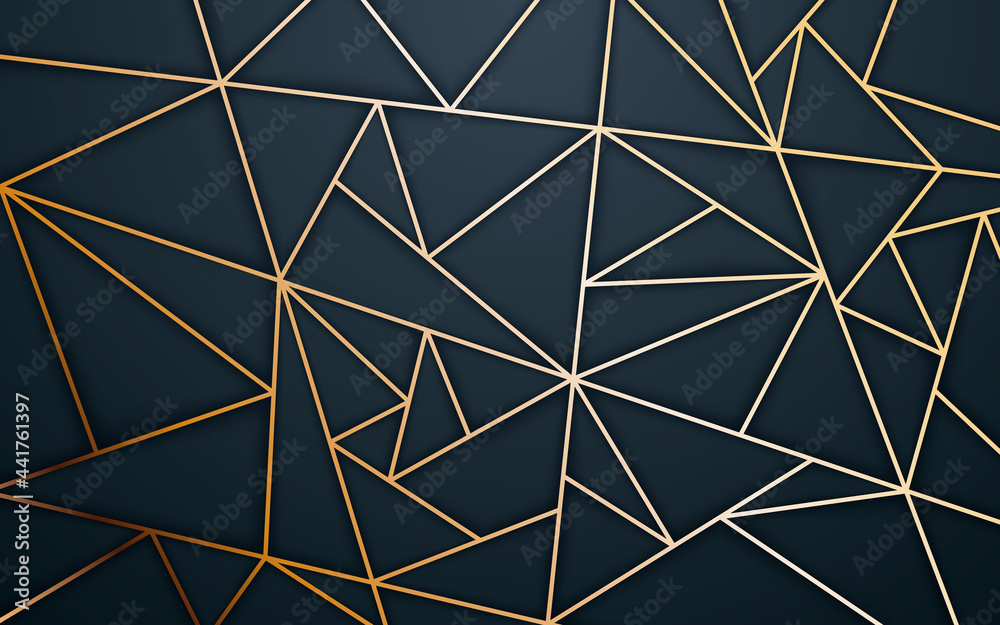 Canvas Prints abstract polygonal texture background golden color