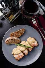 Denmark's national dish fried pork belly with parsley sauce and potatoes