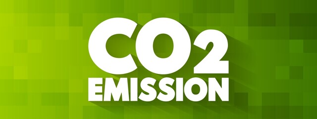 Co2 Emission text quote, concept background