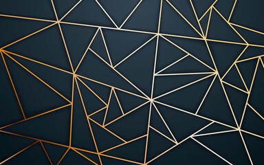 Abstract polygonal texture background golden color