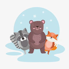 cute winter animals