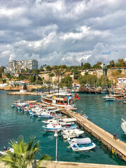 Fototapeta na wymiar Antalya old city marina, Turkey