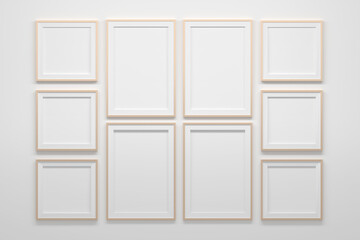 Large collection set of mockup template of A4 and 1;1 blank empty frames