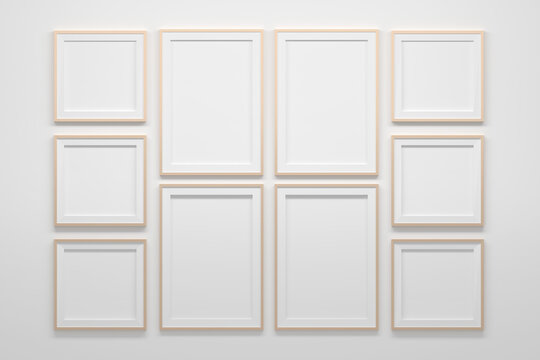 Large collection set of mockup template of A4 and 1;1 blank empty frames