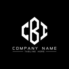 Obraz premium CBI letter logo design with polygon shape. CBI polygon logo monogram. CBI cube logo design. CBI hexagon vector logo template white and black colors. CBI monogram, CBI business and real estate logo. 