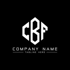 CBF letter logo design with polygon shape. CBF polygon logo monogram. CBF cube logo design. CBF hexagon vector logo template white and black colors. CBF monogram, CBF business and real estate logo. 